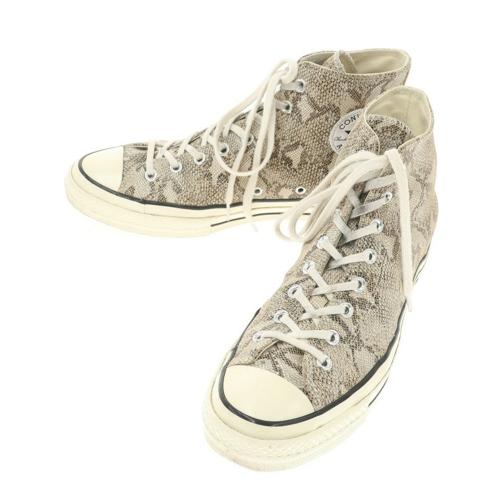 【中古】コンバース CONVERSE チャックテイラーCT70 パイソン柄 ハイカット スニーカー ブラウン系【サイズ28.5cm】【BRW】【S/S/A/W】【状態ランクB】【メンズ】のサムネイル