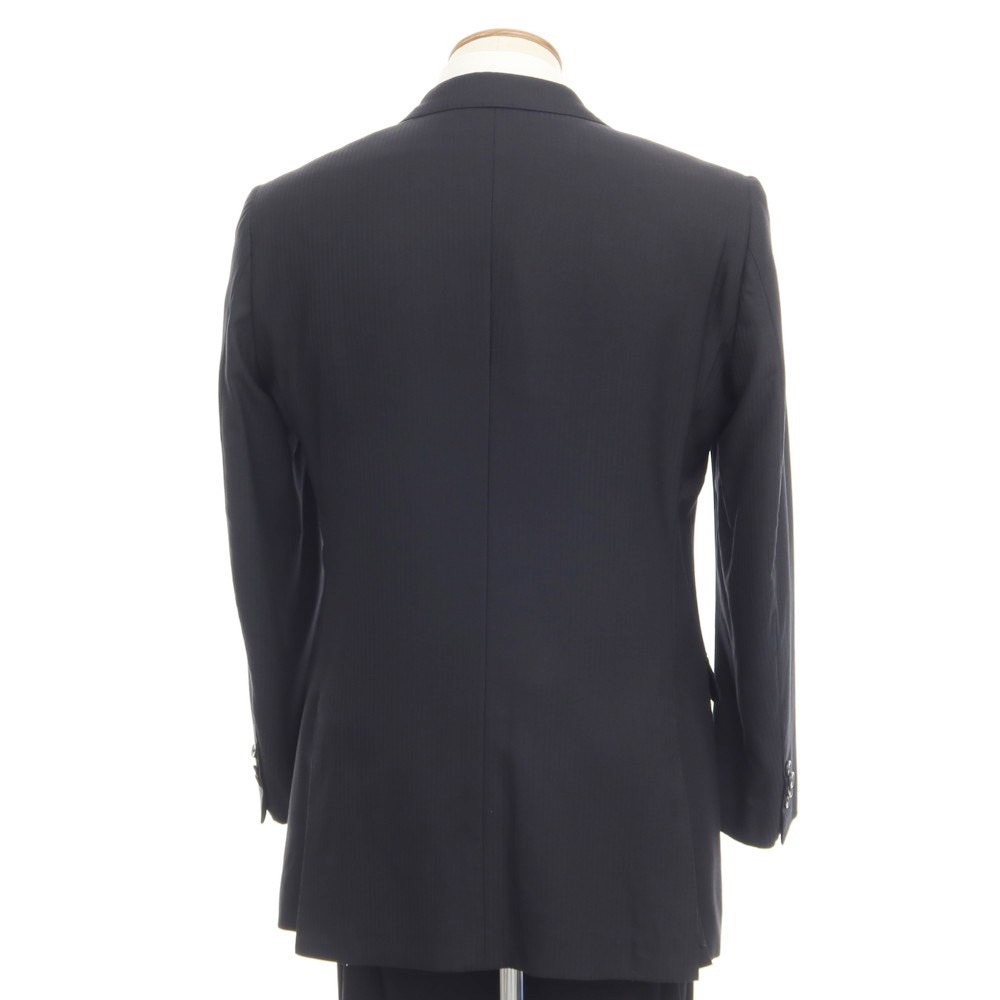 【SALE20倍/返品不可】【中古】アザブテーラー azabu tailor ウールシルク 3B セットアップ スーツ ブラック【サイズ48/85】【BLK】【S/S】【状態ランクD】【メンズ】【769573】[EPD]