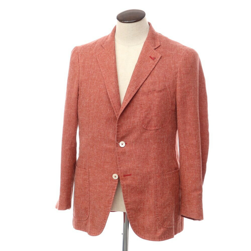 【中古】イザイア ISAIA ウールリネン系 2B アンコン 