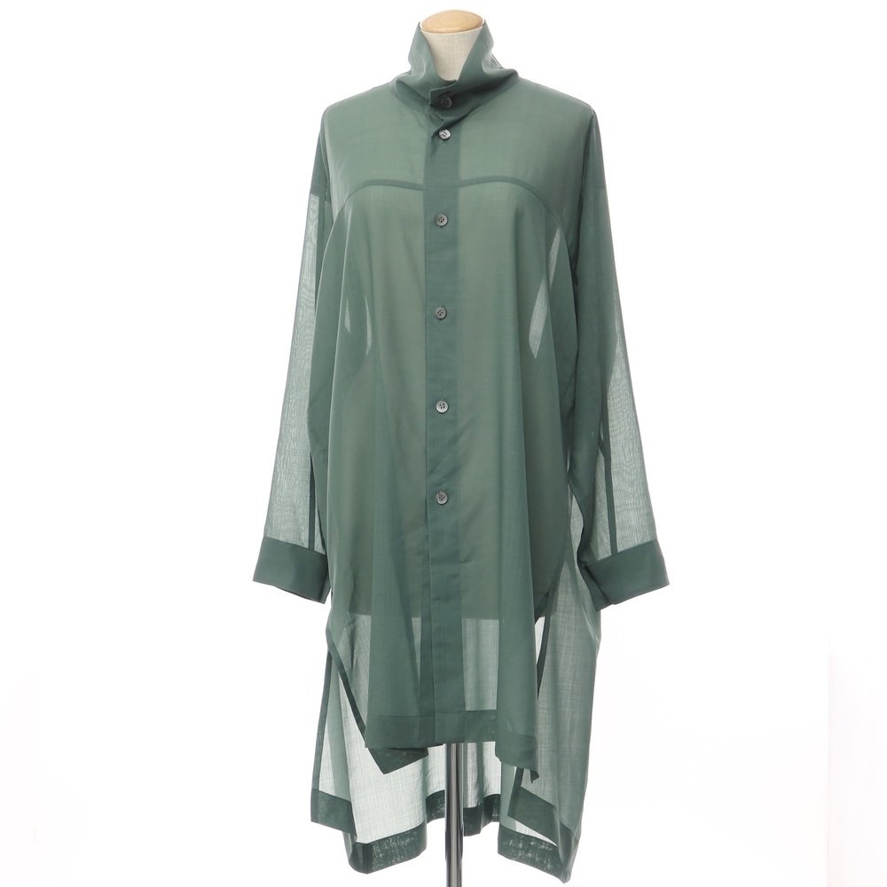【中古】イッセイミヤケ ISSEY MIYAKE 2023年春夏 サマーウール オーバーサイズシャツ