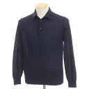 【中古】スーツカンパニー THE SUIT COMPANY アクリルコットン 長袖 ポロニット ダークネイビー【サイズS】【NVY】【S/S】【状態ランクB】【...