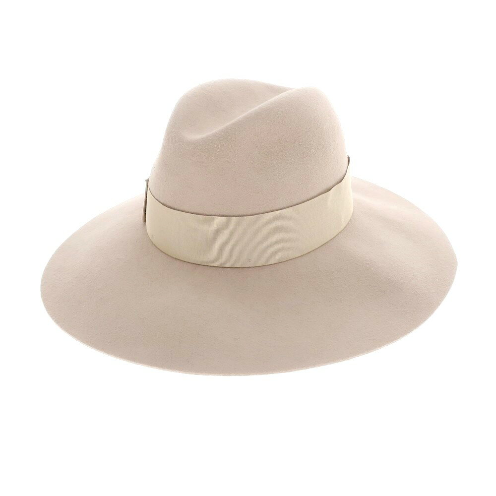 【新品】ボルサリーノ Borsalino ラビットファー 中折れフェルトハット ピンクベージュ【サイズM】【PNK】【A/W】【状態ランクN】【メンズ】【768995】[EPD]