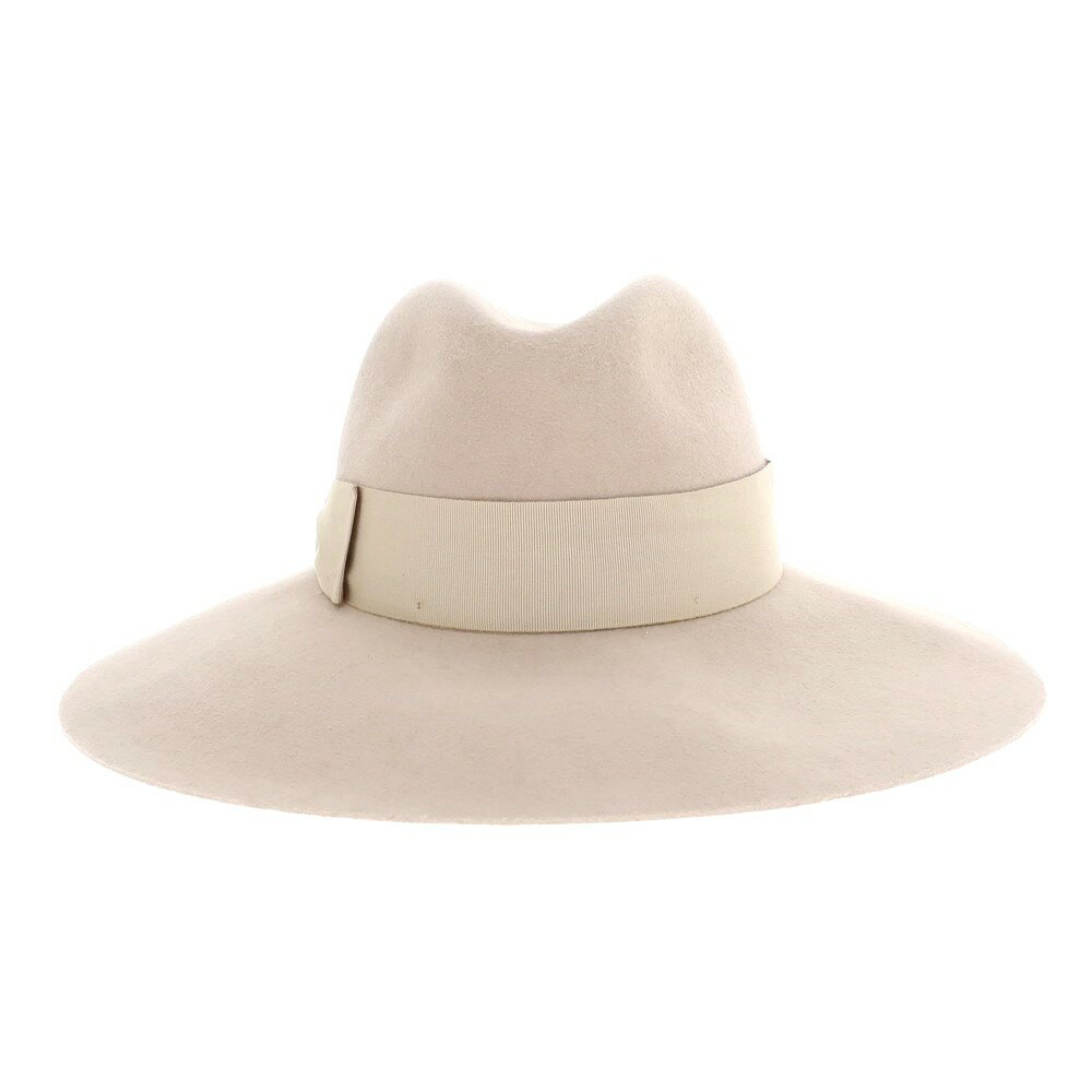 【新品】ボルサリーノ Borsalino ラビットファー 中折れフェルトハット ピンクベージュ【サイズM】【PNK】【A/W】【状態ランクN】【メンズ】【768995】[EPD]