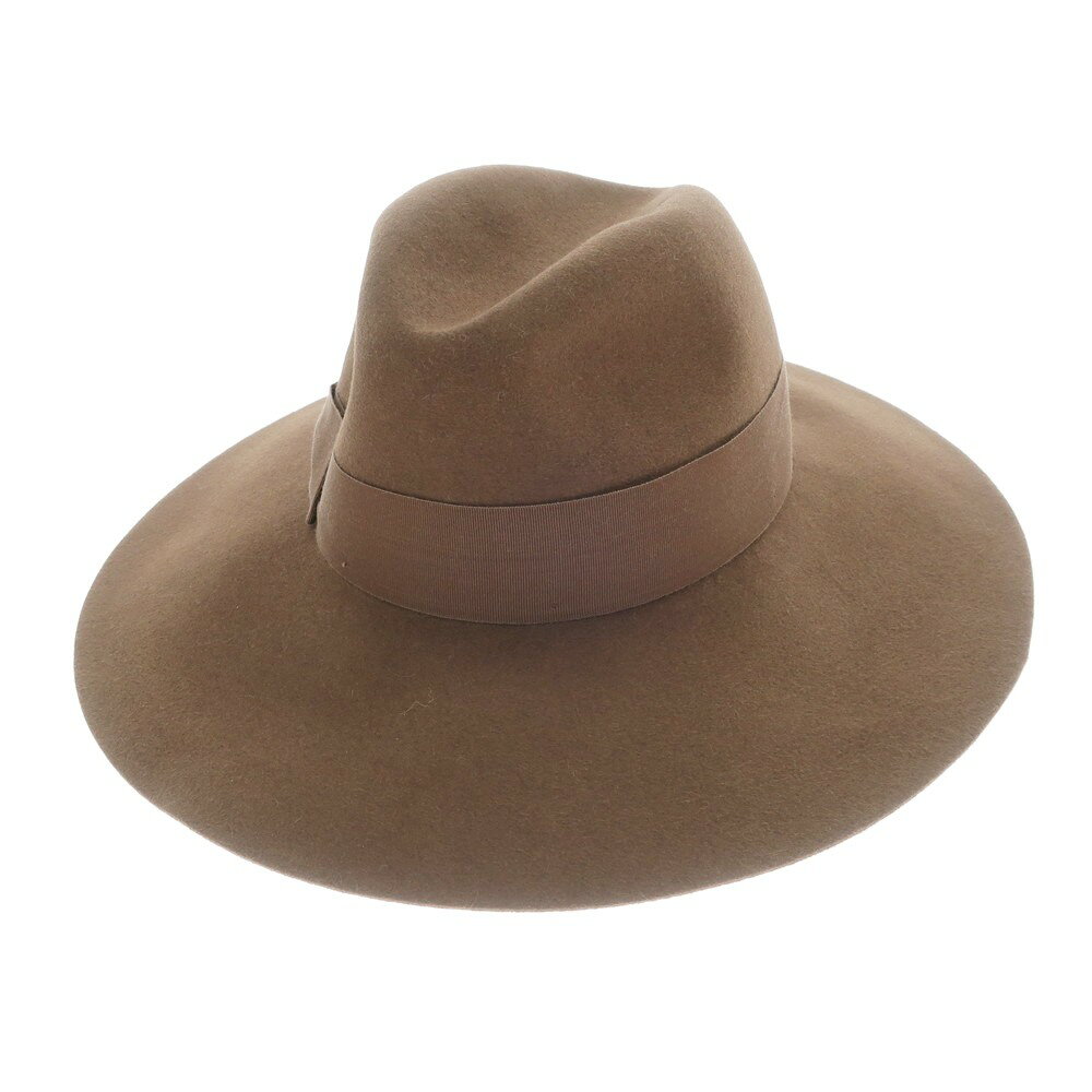 【新品】ボルサリーノ Borsalino ラビットファー 中折れフェルトハット ブラウン【サイズM】【BRW】【A/W】【状態ランクN】【メンズ】【768995】[EPD]