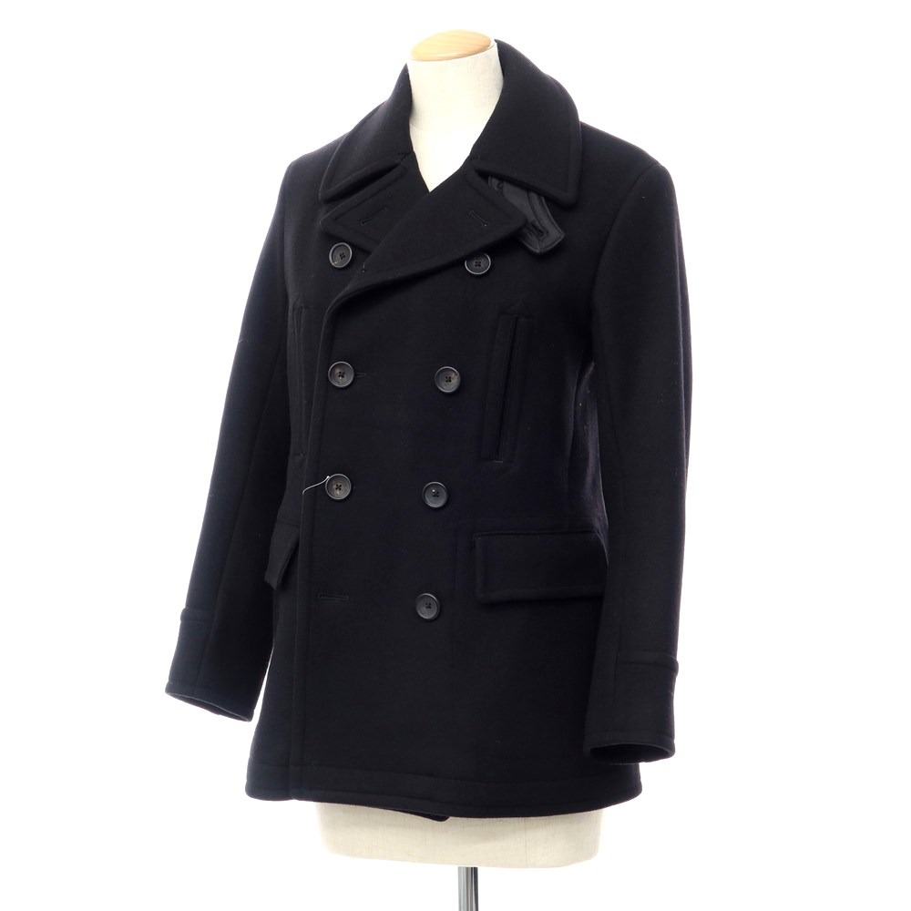 【中古】サイベーシックス SCYE BASICS メルトンウール ピーコート ブラック【サイズ38】【BLK】【A/W】【状態ランクB】【レディース】【768973】 BPD[EPD]