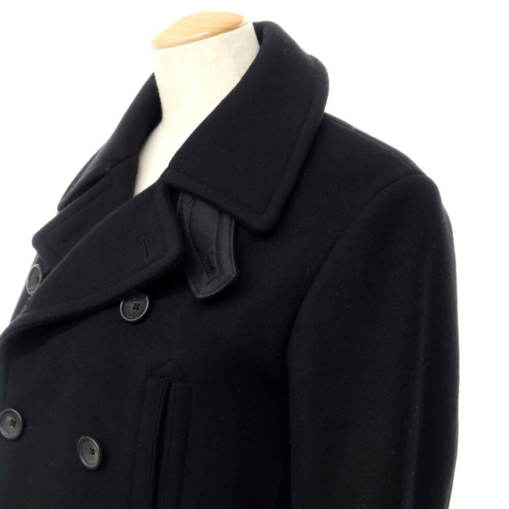 【中古】サイベーシックス SCYE BASICS メルトンウール ピーコート ブラック【サイズ38】【BLK】【A/W】【状態ランクB】【レディース】【768973】 BPD[EPD]
