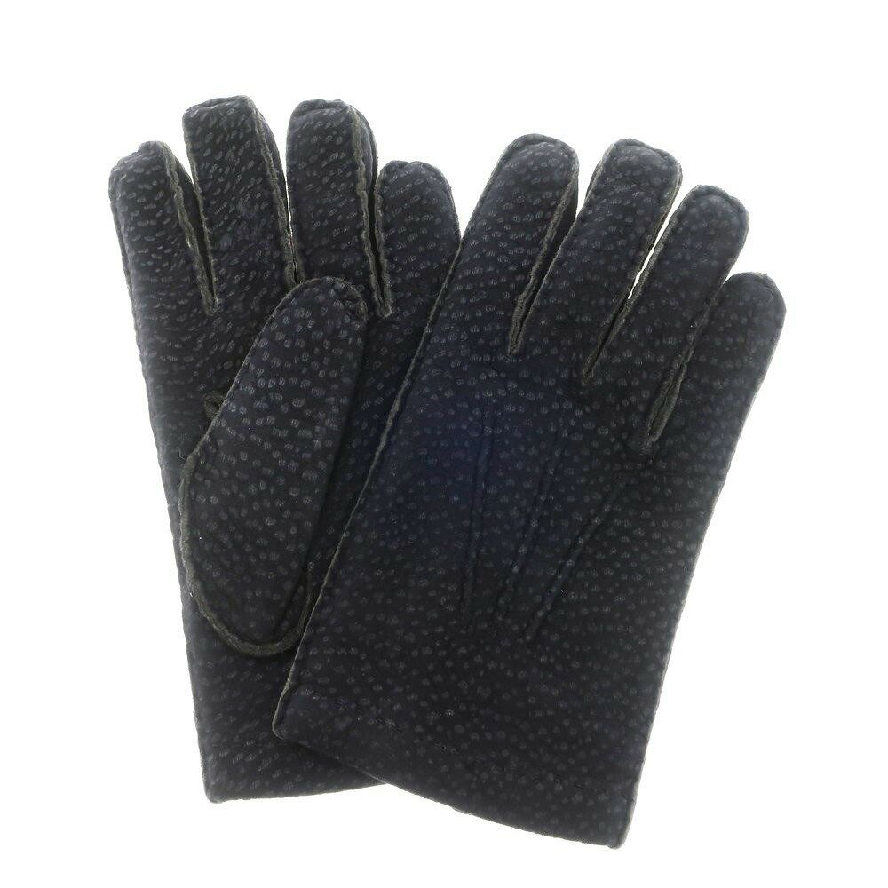 【中古】セルモネータグローブス Sermoneta gloves カピバラ レザー グローブ 手袋 ネイビー【サイズ8　1/2】【NVY】【A/W】【状態ランクA】【メンズ】【768791】[CPD]