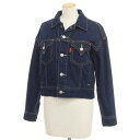 【中古】リーバイス Levi's デニムジャケット ジージャン ネイビー【サイズXS】【NVY】【S/S/A/W】【状態ランクB】【レディース】【768785】[EPD]