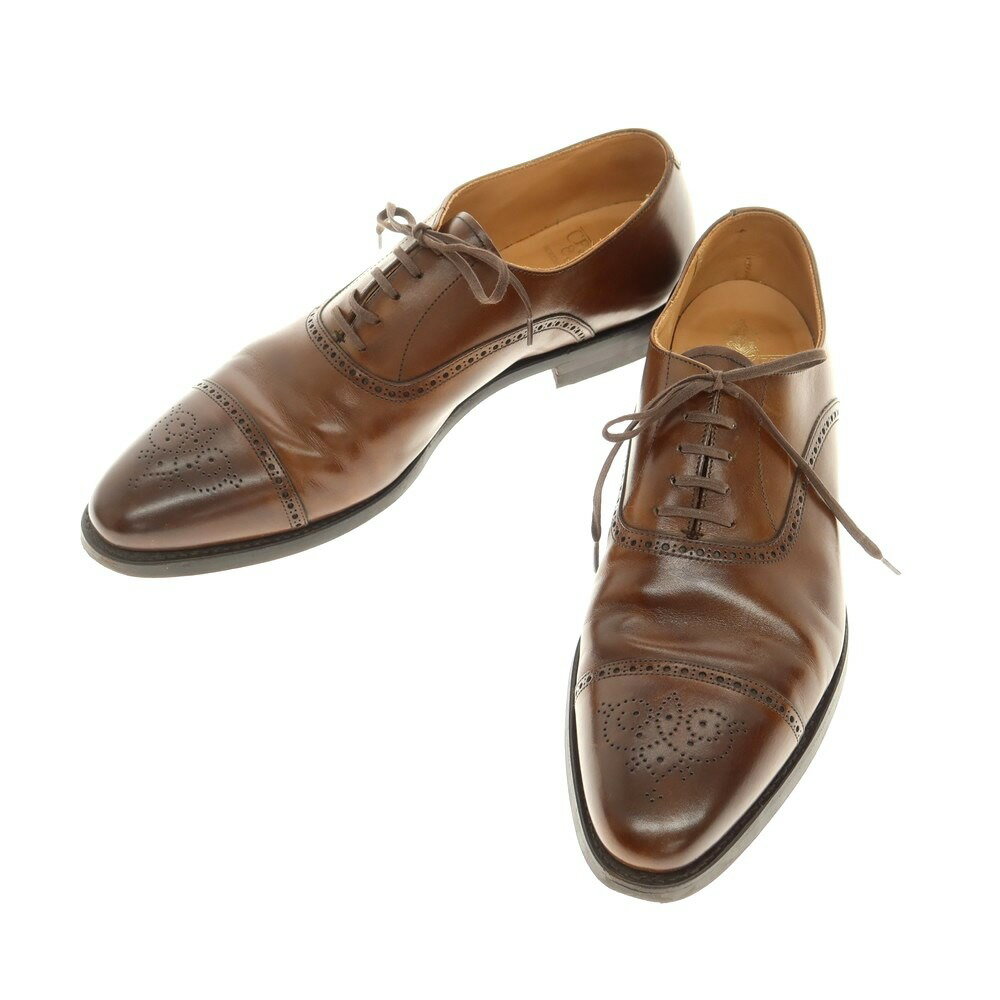 クロケットアンドジョーンズ CROCKETT&JONES MALTON セミブローグ ドレスシューズ ブラウン