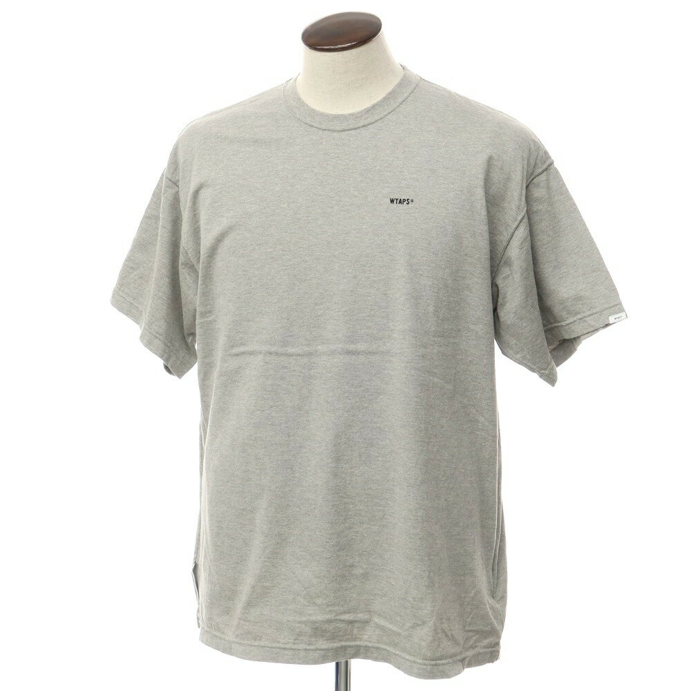 【中古】ダブルタップス WTAPS 2023年春夏 コットン クルーネック 半袖Tシャツ ライトグレー【サイズ3】【GRY】【S/S】【状態ランクB】【メンズ】【759676】