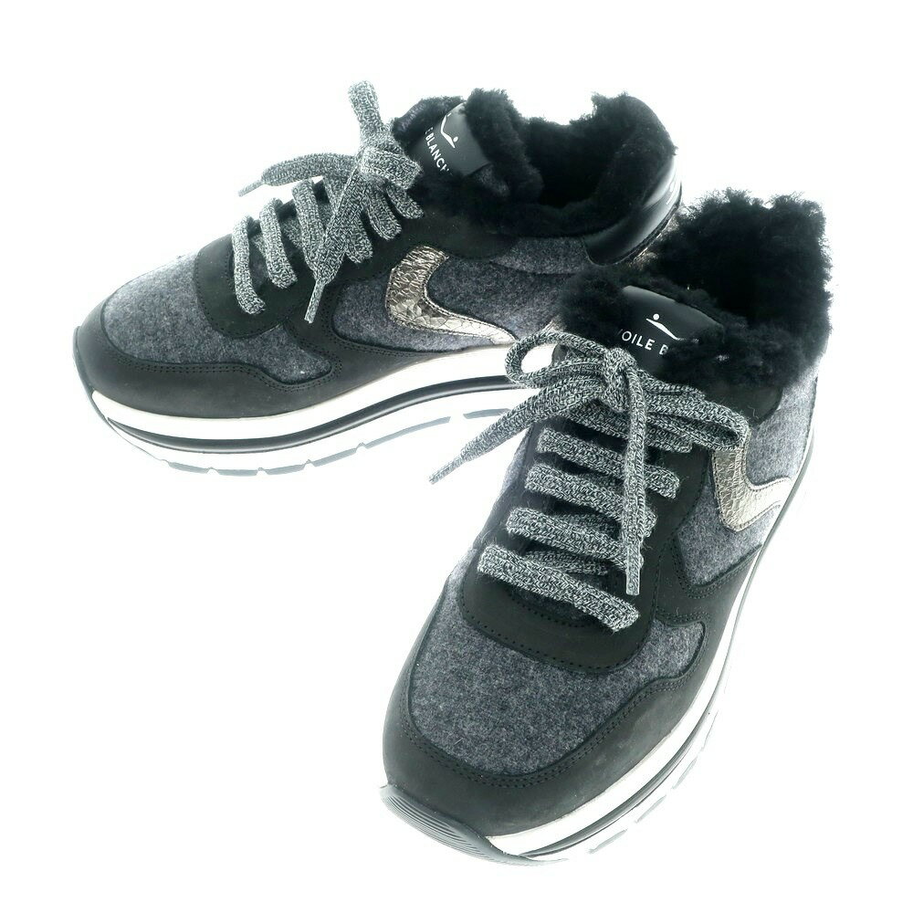 【新品アウトレット】ボイルブランシェ VOILE BLANCHE MARAN FUR ボア スニーカー ブラックxダークグレー【サイズ37】【BLK】【S/S/A/W】【状態ランクN-】【レディース】【759578】[DPD]のサムネイル