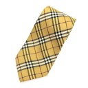 【中古】バーバリーロンドン BURBERRY LONDON バーバリーチェック 3つ折り シルク ネクタイ ベージュ【BEI】【S/S/A/W】【状態ランクC】【メンズ】【759569】