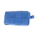 【中古】ボッテガヴェネタ BOTTEGAVENETA マキシイントレチャート カセット ベルトバッグ ボディバッグ ブルー【W17.5xH9.5xD4.5】【B...