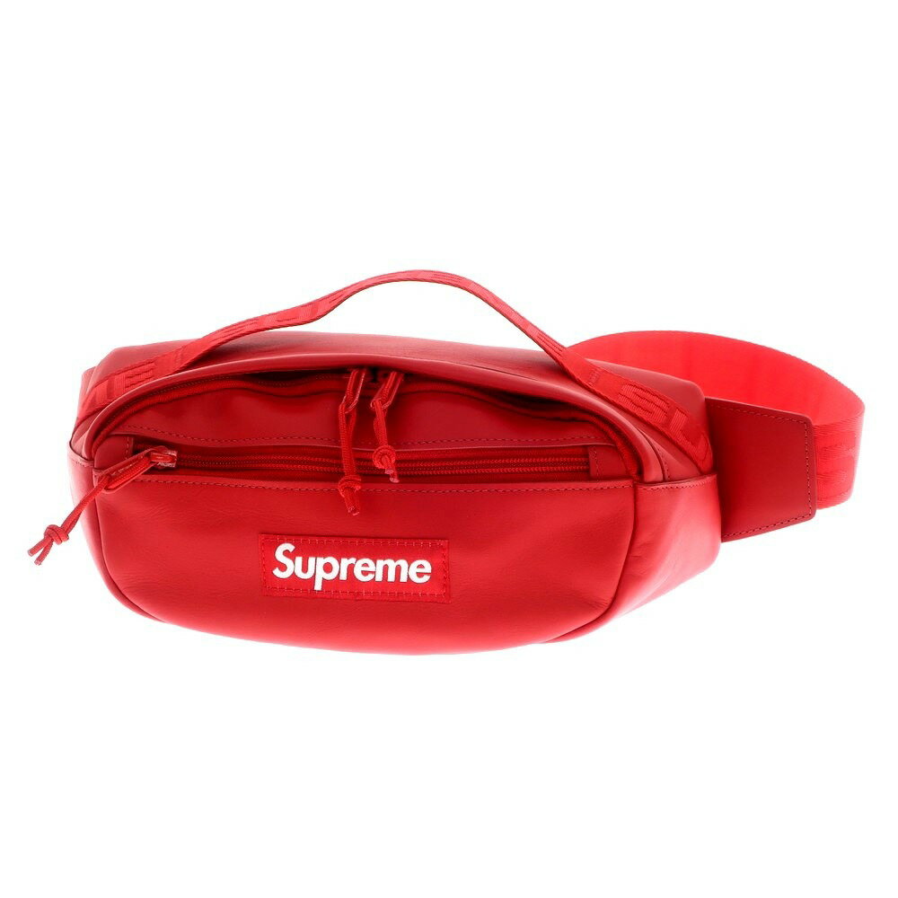 【中古】シュプリーム Supreme 2023年秋冬 Leather Waist Bag ウエストバッグ レッド【W30xH14xD7】【RED】【S/S/A/W】【状態ランクA】【メンズ】【759487】