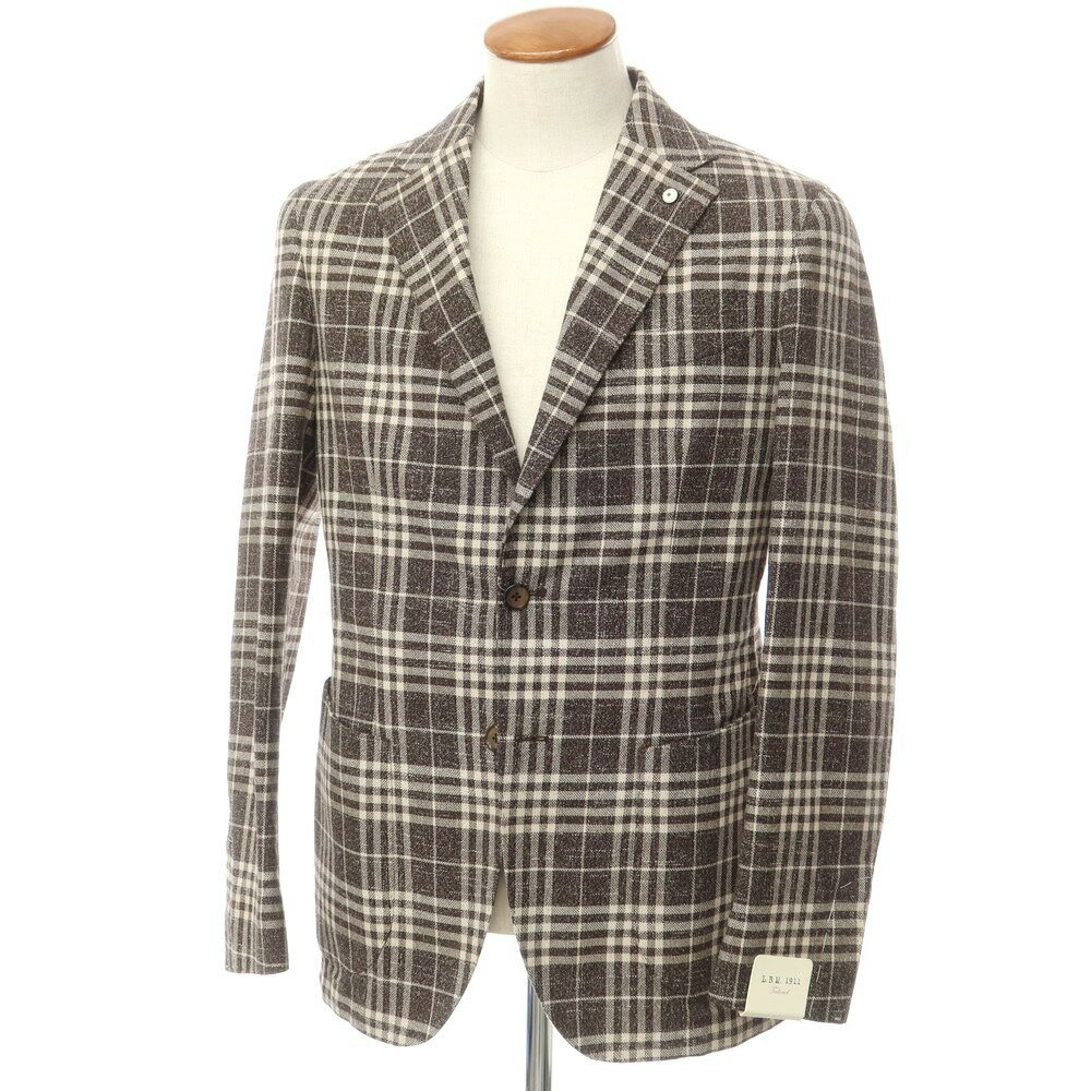 美品 エルビーエム1911 サマージャケット ブルー 専用L.B.M.1911 ルビアム サマーツイードジャケット ブルー48/L