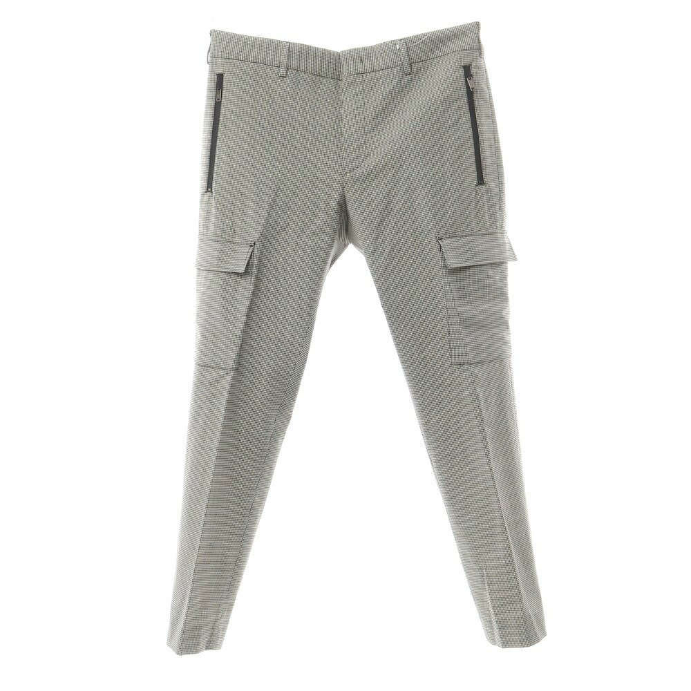 【新品】ピーティートリノ PT TORINO Active ストレッチウール カーゴ カジュアルスラックスパンツ ホワイトxブラック【サイズ52】【GRY】【S/S】【状態ランクN】【メンズ】【759470】
