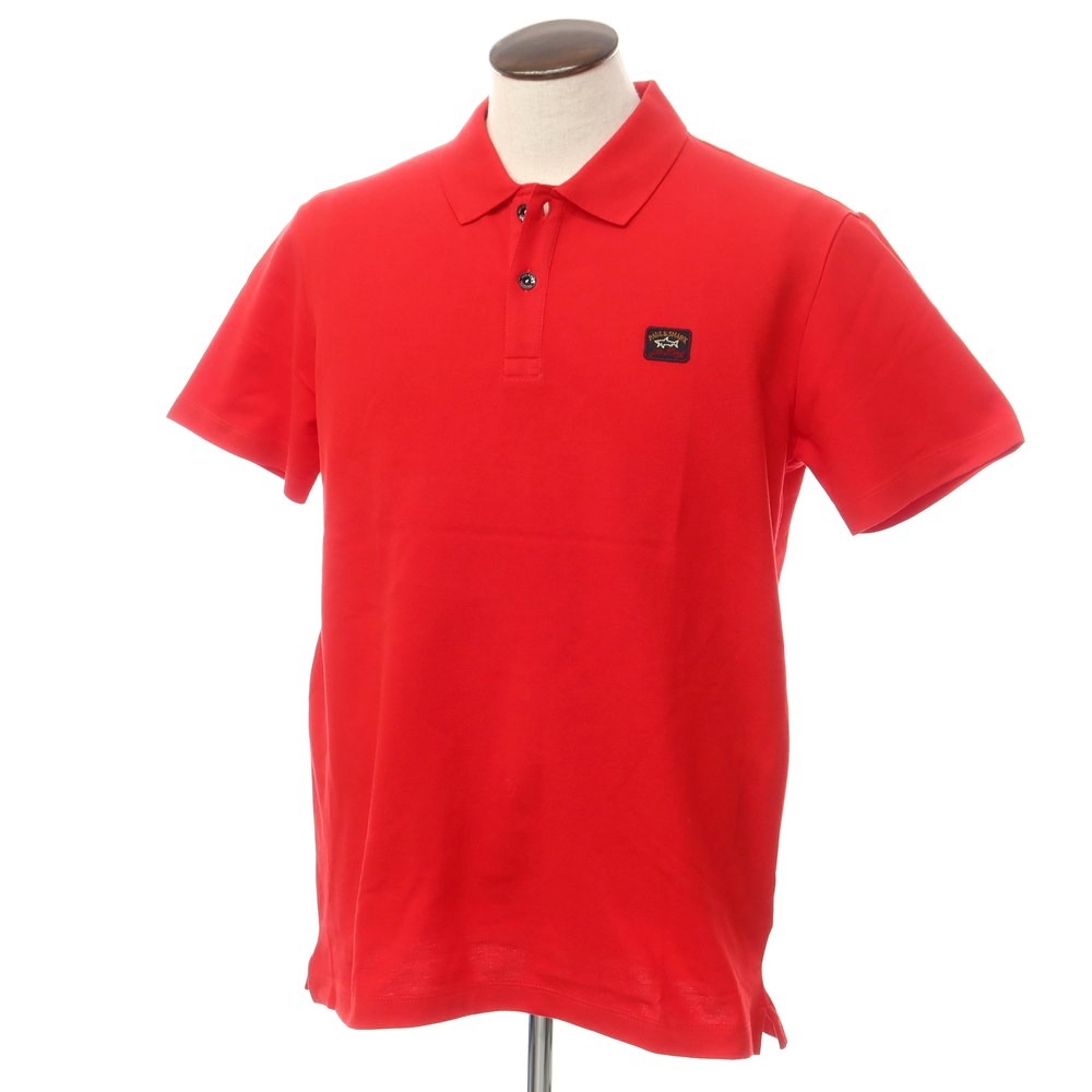 【新品】ポールアンドシャーク PAUL&SHARK コットン 半袖ポロシャツ レッド【サイズL】【RED】【S/S】【状態ランクN】【メンズ】【759382】[BPD]