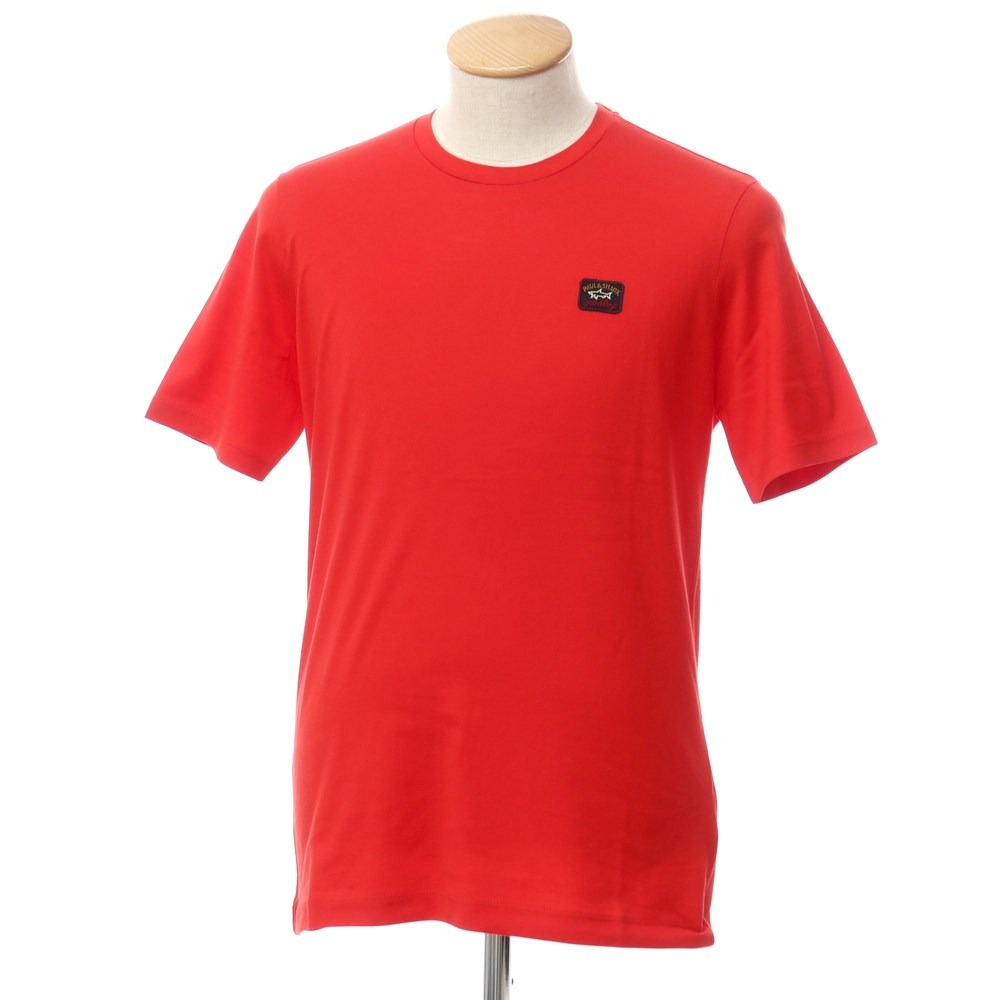【新品】ポールアンドシャーク PAUL&SHARK ロゴワッペン 半袖Tシャツ レッド【サイズS】【RED】【S/S】【状態ランクN】【メンズ】【759379】[APD]