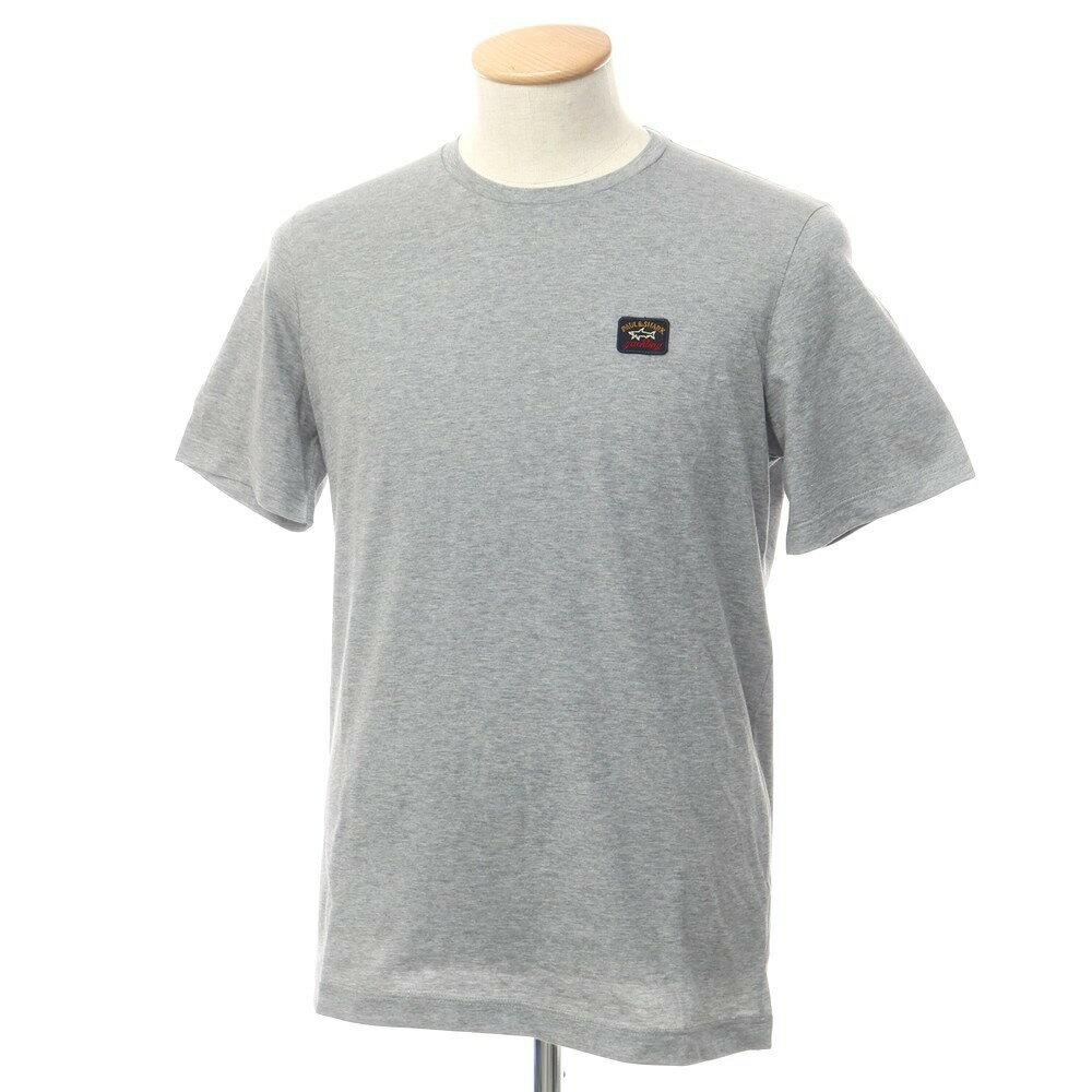 【SALE10%OFF/返品不可】【新品】ポールアンドシャーク PAUL&SHARK ロゴワッペン 半袖Tシャツ グレー【サイズS】【GRY】【S/S】【状態ランクN】【メンズ】【759377】[EPD]