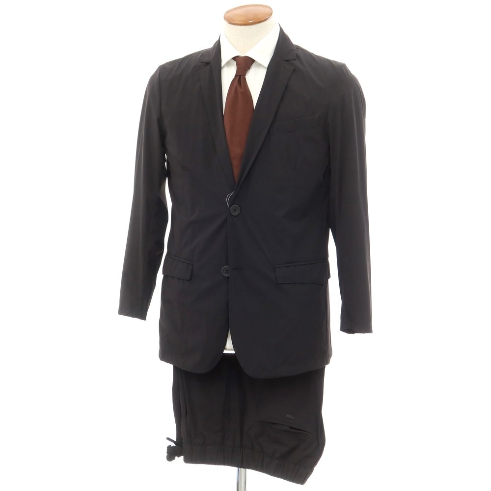【中古】ヘルノ Herno ストレッチナイロン セットアップ 2つボタンスーツ ブラック【サイズ44/M】【BLK】【S/S】【状態ランクB】【メンズ】【759296】