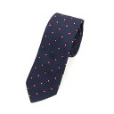 【新品】エルビーエム1911 L.B.M.1911 シルク 小紋柄ネクタイ ネイビーxボルドー【NVY】【S/S/A/W】【状態ランクN】【メンズ】【75909...