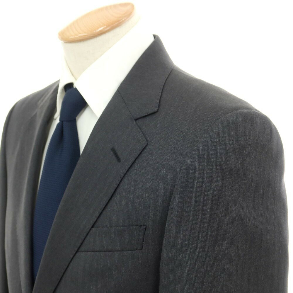 【中古】【未使用】グッチ GUCCI ウール ヘリンボーン 2つボタンスーツ ダークグレー【サイズ44】【GRY】【S/S/A/W】【状態ランクS】【メンズ】【759093】