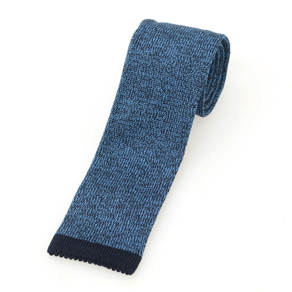 【中古】フィオリオ FIORIO シルク ネクタイ ニットタイ ブルーxネイビー【BLU】【S/S/A/W】【状態ランクB】【メンズ】【759072】[CPD]