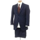 【中古】アザブテーラー azabu tailor ウール ストライプ 2つボタンスーツ ネイビー【サイズ46/79】【NVY】【A/W】【状態ランクC】【メンズ...