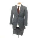 【中古】アザブテーラー azabu tailor ウール ストライプ 2つボタンスーツ グレー【サイズ46/79】【GRY】【A/W】【状態ランクC】【メンズ】...