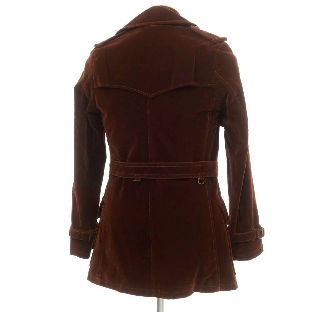 【中古】オート HAUTE コットン ベルベット トレンチコート ブラウン【サイズ44】【BRW】【A/W】【状態ランクC】【メンズ】【758997】[DPD]