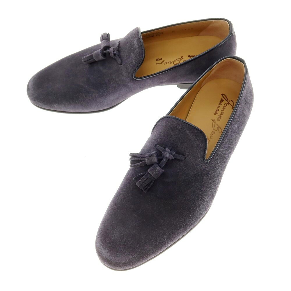 【中古】フランチェスコ ベニーニョ FRANCESCO BENIGNO スエード タッセルローファー グレイッシュネイビー【サイズ6】【NVY】【S/S/A/W...