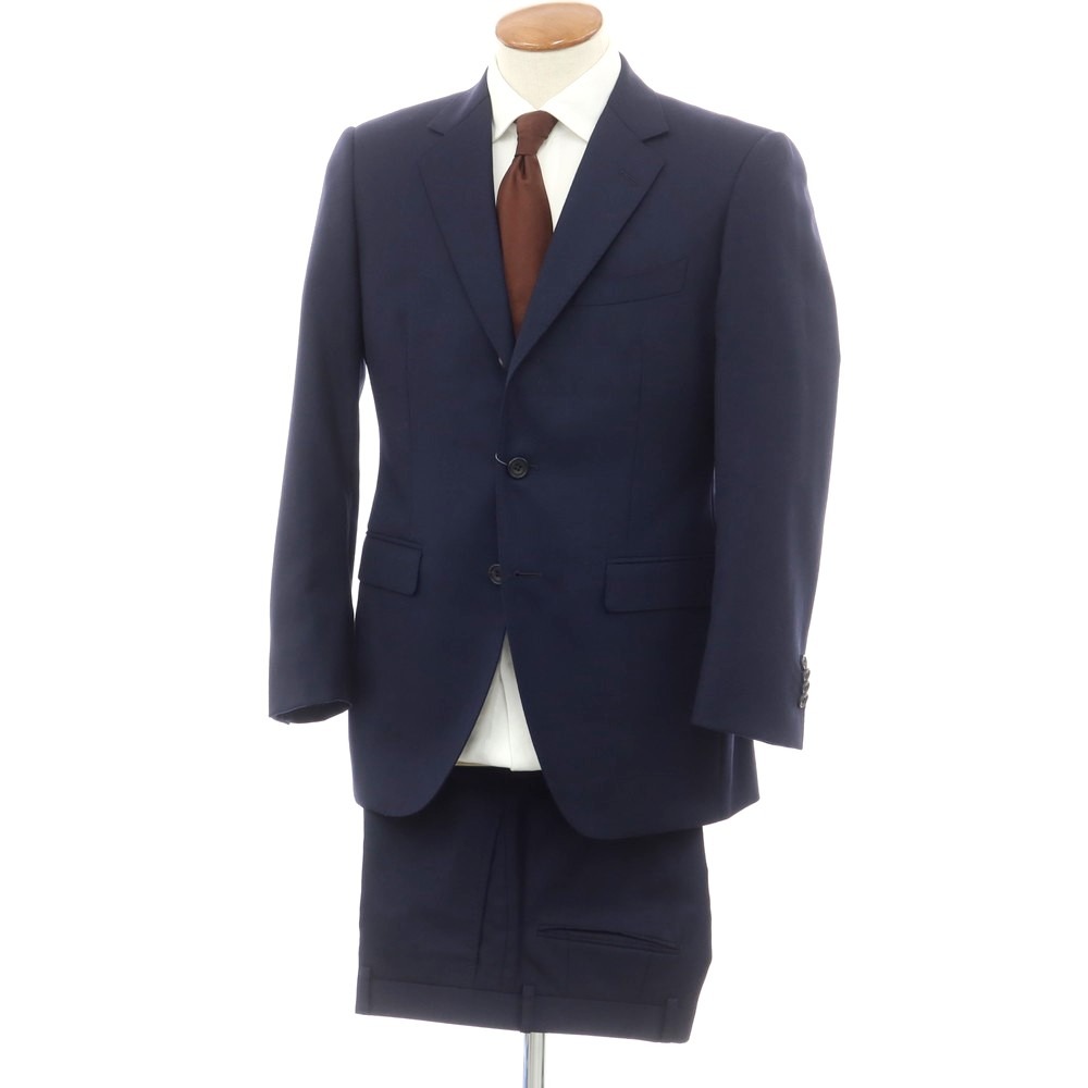 【中古】アザブテーラー azabu tailor ウール 3つボタンスーツ ネイビー【サイズ48/82】【NVY】【A/W】【状態ランクB】【メンズ】【758974】[BPD]