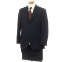 【中古】ニューヨーカー NEWYORKER ウールポリエステル ストライプ 3つボタンスーツ ネイビー【サイズAB5 (M位)】【NVY】【A/W】【状態ランク...
