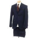 【中古】アザブテーラー azabu tailor ウール ピンストライプ 3つボタンスーツ ネイビーxブルー【サイズ44/82】【NVY】【A/W】【状態ランク...