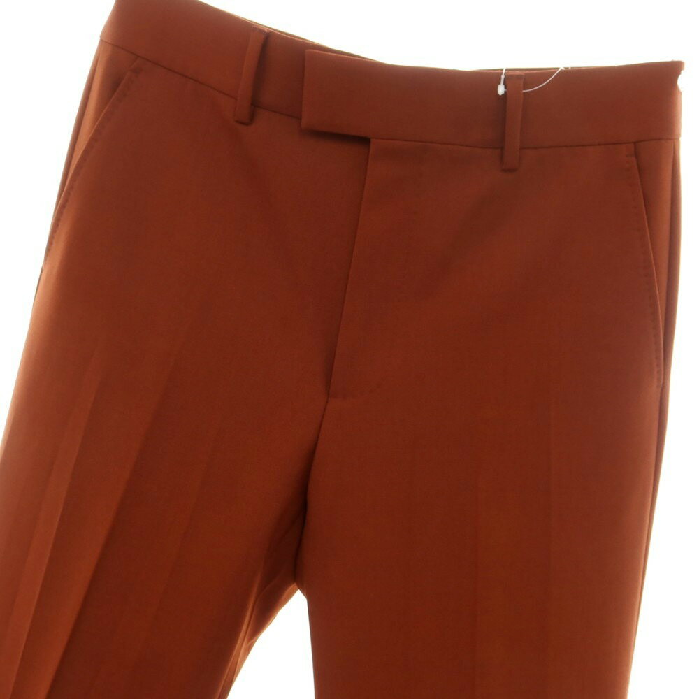 【中古】【未使用】グッチ GUCCI ポリエステルウール カジュアルスラックスパンツ オレンジブラウン【サイズ46】【BRW】【A/W】【状態ランクS】【メンズ】【758887】[CPD]