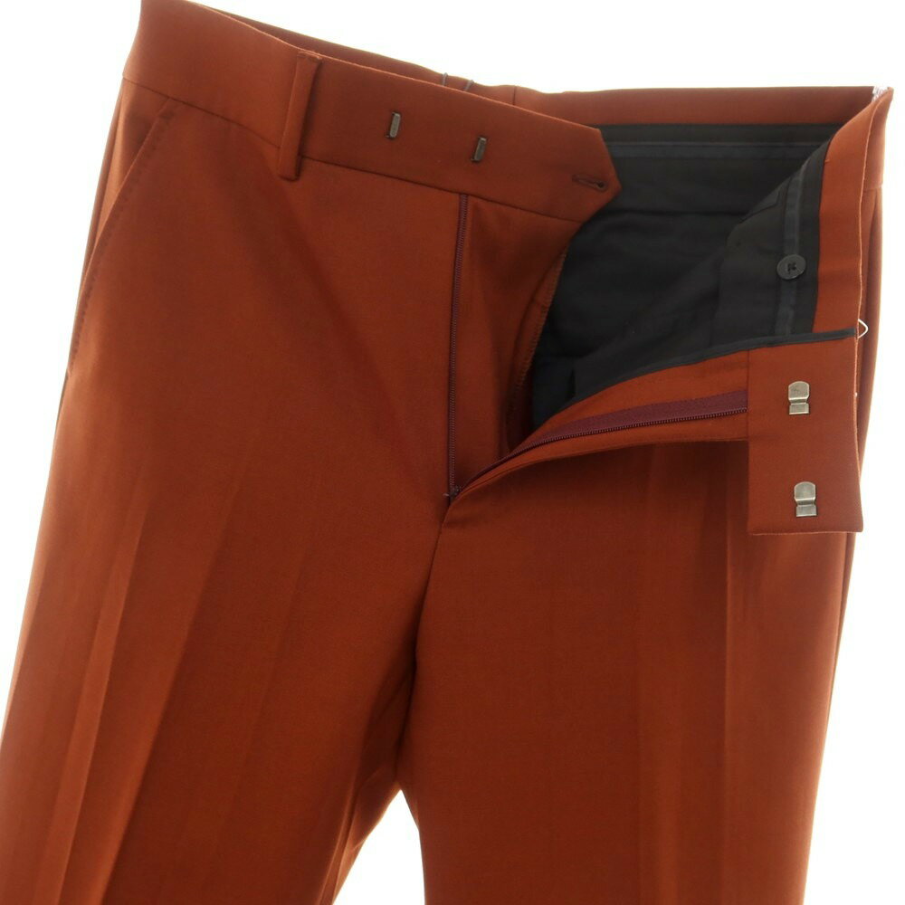 【中古】【未使用】グッチ GUCCI ポリエステルウール カジュアルスラックスパンツ オレンジブラウン【サイズ46】【BRW】【A/W】【状態ランクS】【メンズ】【758887】[CPD]