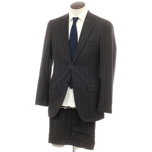 【中古】ベルベスト Belvest ウールカシミヤ ストライプ 3つボタンスーツ チャコールxブルー【サイズ48】【GRY】【A/W】【状態ランクC】【メンズ】【758792】 【中古】ベルベスト Belvest ウールカシミヤ ストライプ 3つボタンスーツ チャコールxブルー【サイズ48】【GRY】【A/W】【状態ランクC】【メンズ】【758792】