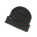 【SALE/返品不可】【中古】シエル Ciele ポリエステル ボーダー ニットキャップ 帽子 グリーンxワインレッド【GRN】【S/S/A/W】【状態ランクB...