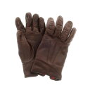 【中古】メローラ MEROLA スエード カシミヤライニング 手袋 グローブ ダークブラウン【サイズ7.5】【BRW】【A/W】【状態ランクC】【メンズ】【74...