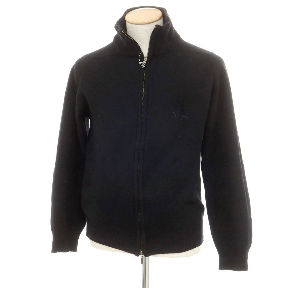 【中古】プリングル Pringle ハイゲージウール ジップアップ カーディガン ブラック【サイズS】【BLK】【A/W】【状態ランクC】【メンズ】【74989...