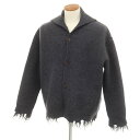 【中古】スロウ (THRAW) THRAW ミドルゲージ ウール カーディガン ダークグレー【サイズ1】【GRY】【A/W】【状態ランクB】【メンズ】【7498...
