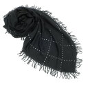 【中古】グッチ GUCCI ウール系 チェック ストール ブラック【BLK】【A/W】【状態ランクB】【レディース】【749886】
