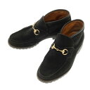 【中古】グッチ GUCCI スエード モカシンビットブーツ ブラック【サイズ7 1/2D】【BLK】【S/S/A/W】【状態ランクC】【メンズ】【749880】...