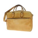 【中古】ストールマンテラッシ SUTOR MANTELLASSI レザー ブリーフケース イエローベージュ【W38xH28.5xD7】【BEI】【S/S/A/W...
