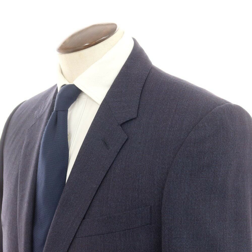 【中古】ランバン LANVIN ウール 2つボタンスーツ ネイビー【サイズ52】【NVY】【S/S】【状態ランクC】【メンズ】[EPD]
