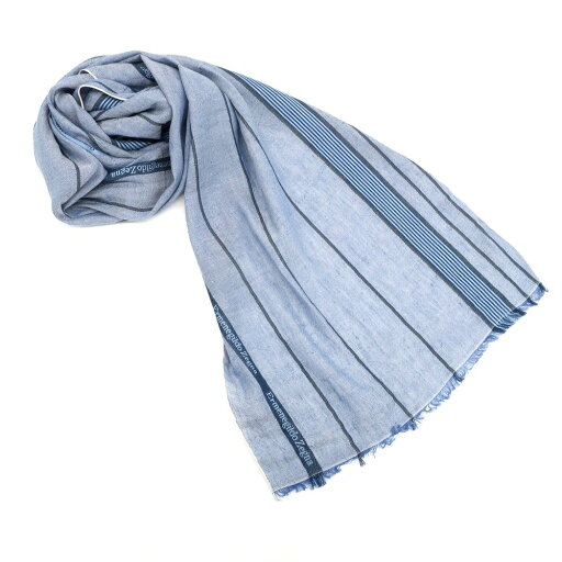【中古】エルメネジルドゼニア Ermenegildo Zegna リネンコットンシルク ストライプ ストール ブルーxホワイト【BLU】【S/S】【状態ランクC】【メンズ】【749790】 【中古】エルメネジルドゼニア Ermenegildo Zegna リネンコットンシルク ストライプ ストール ブルーxホワイト【BLU】【S/S】【状態ランクC】【メンズ】【749790】