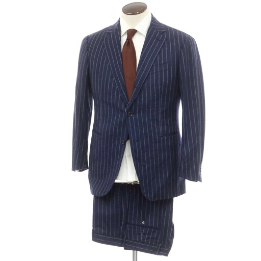 【中古】スティレ ラティーノ STILE LATINO フランネルウール ストライプ 3つボタンスーツ ネイビーxホワイト【サイズ48】【NVY】【A/W】【状態ランクD】【メンズ】【749790】 【中古】スティレ ラティーノ STILE LATINO フランネルウール ストライプ 3つボタンスーツ ネイビーxホワイト【サイズ48】【NVY】【A/W】【状態ランクD】【メンズ】【749790】
