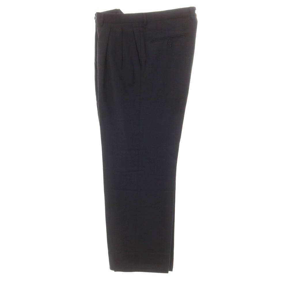 【中古】エルメネジルドゼニア Ermenegildo Zegna ウールカシミヤ チェック ダブルスーツ ダークネイビーxピンク【サイズ50】【NVY】【A/W】【状態ランクD】【メンズ】【749780】