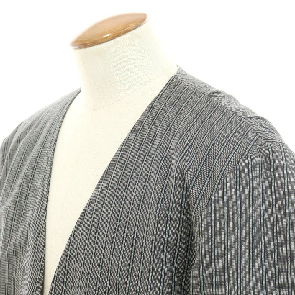 【中古】リパーパス RE-PURPOSE ウール 中綿 ノーカラーコート グレー【サイズM】【GRY】【A/W】【状態ランクB】【メンズ】【749779】