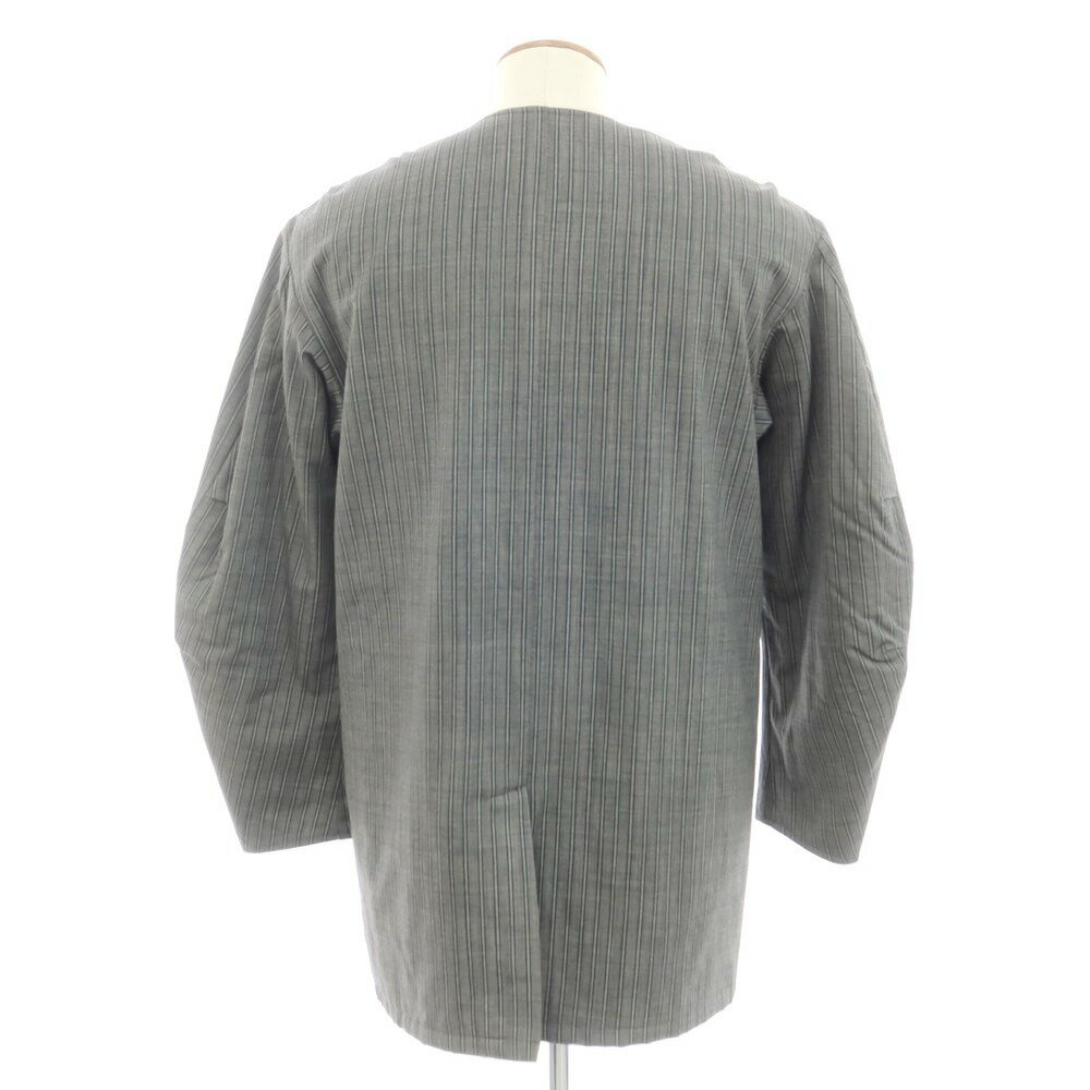 【中古】リパーパス RE-PURPOSE ウール 中綿 ノーカラーコート グレー【サイズM】【GRY】【A/W】【状態ランクB】【メンズ】【749779】